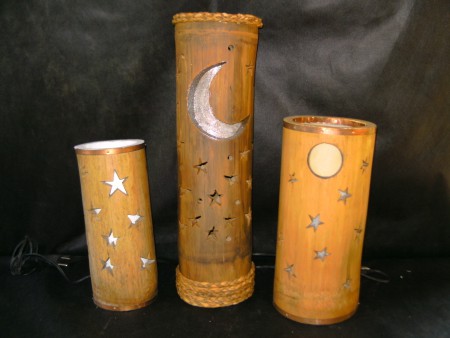 Luminária de bambu gigante